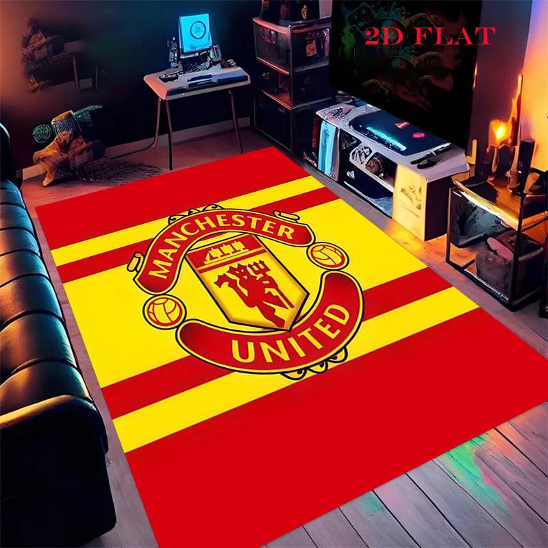 Man Utd Carpet Rug for Living Room Bedroom Home Sofa Decoration,Kids play Nonslip Floor Mat