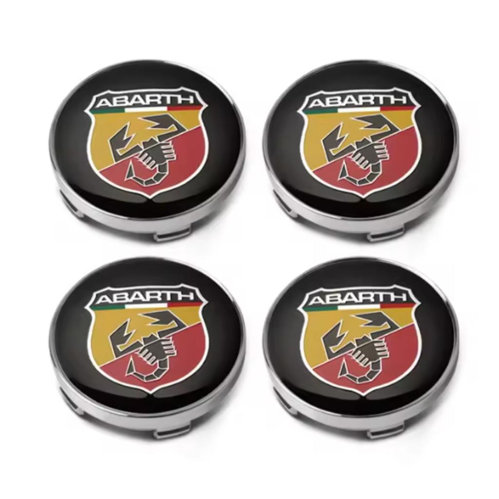 4Pcs 60mm Car Emblem Badge Wheel Center Hub Caps Cover for Abarth 500 595 695 Punto Stilo Palio Bravo Doblo Aegea Strada