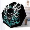 1PC Skull Flames Automatic Folding Umbrella - Compact 8-Rib Design, Durable Plastic & Iron, Lightweight for Outdoor Daily Use, Festive Gift021