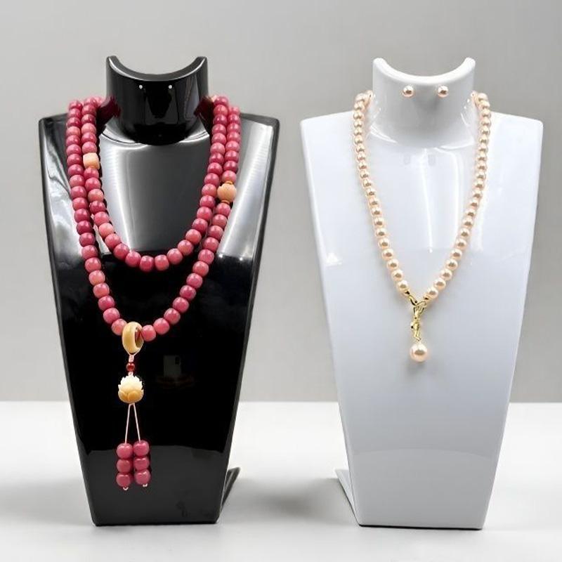 Transparenter Acryl-Porträt-Modell Schmuck-Display-Ständer Halsketten-Anhänger Ohrring-Halter Regal für dekorativen Schmuck-Organizer