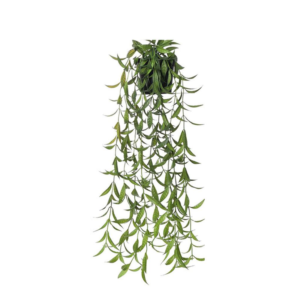 Lifelike Artificial Hanging Plants - Leaves, Indoor Wall Decoration Flowers & Small Faux Potted Plants for Home Decor