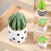 Mini Plant Pot Miniature Flower Vase Simulation Potted Plant 1:12 Dollhouse Resin Micro Ornament Doll House Furniture Home Decor