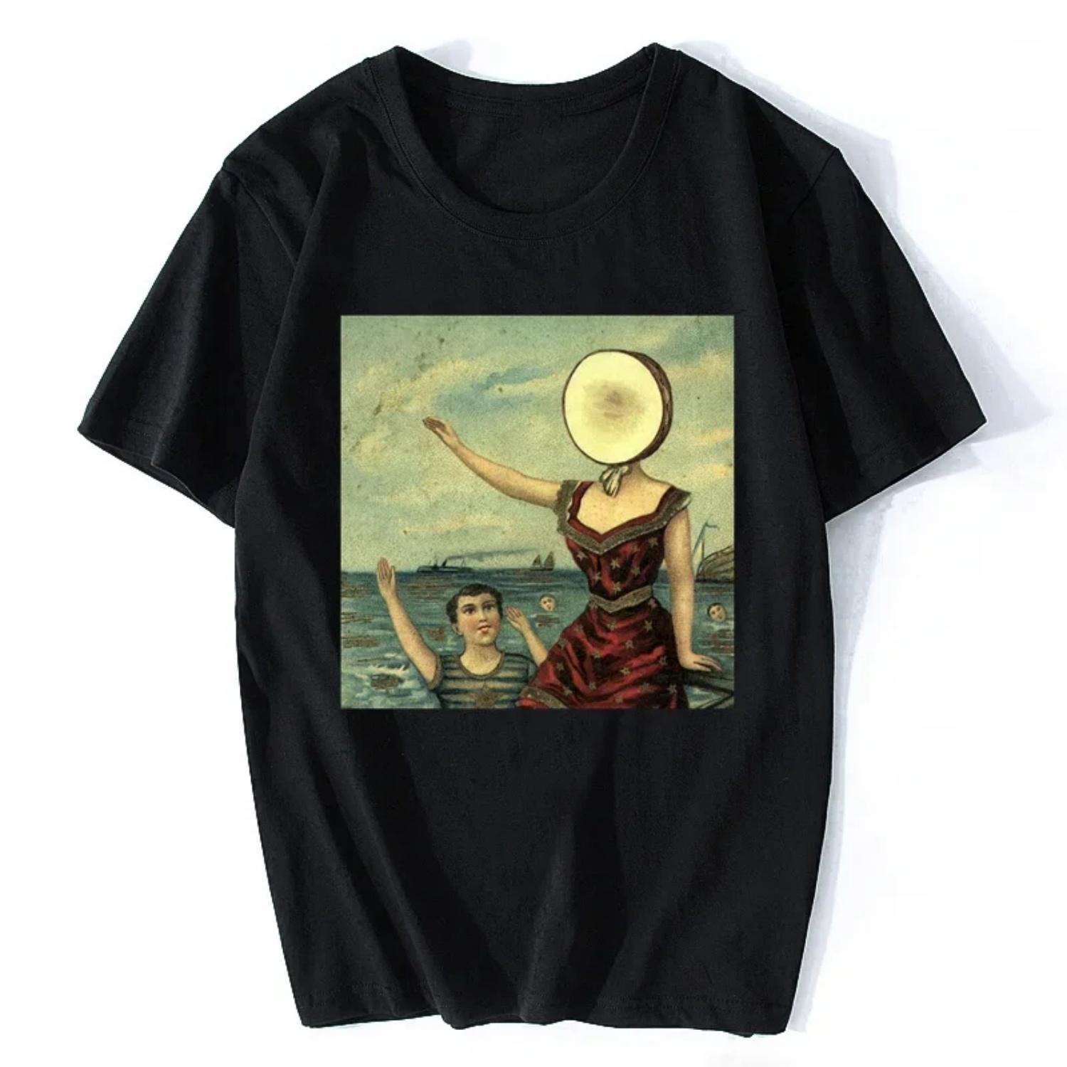 In The Aeroplane Over The Sea T-Shirt Neutral Milk Hotel Jeff Mangum In The Aeroplane Over The Sea Tshirt women Clothing S