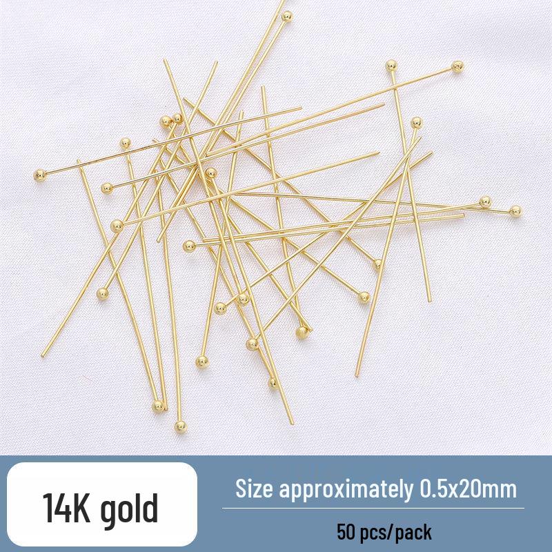 Color-Stable 14K Gold-Filled Ball Pin Jewelry Accessories: Bracelet, Earrings, Pendant, Hair Stick
