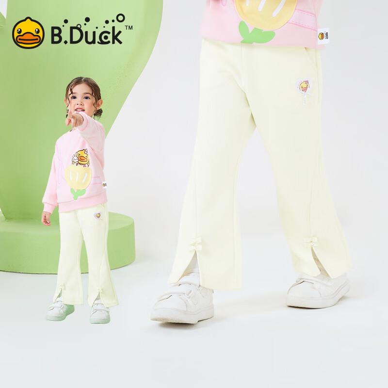 Девочковые расклешенные длинные брюки с бантом B.Duck 90CM