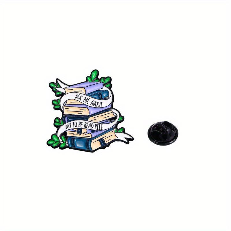 Creative New Magic Book Flower Enamel Bades Lapel Pins For Women Men Fashion Design Floral Brooches