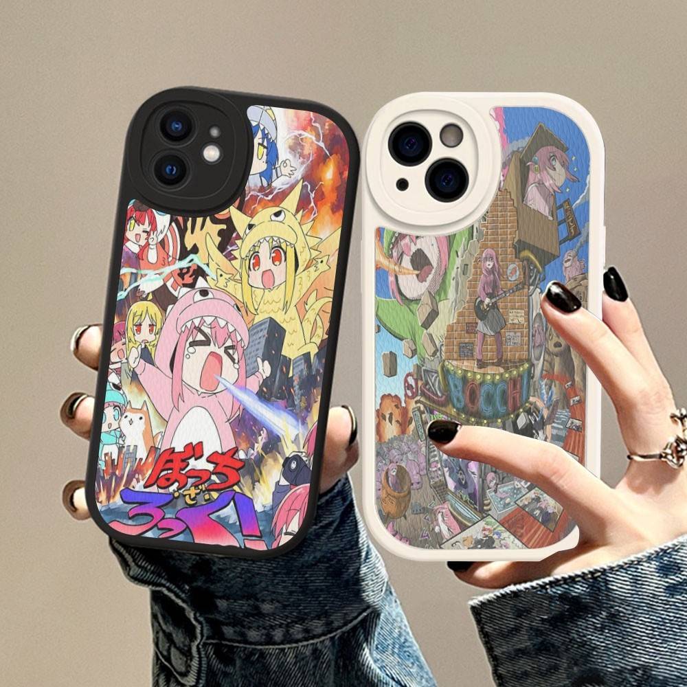 Singer B-Bocchi The Rock Leather Phone Case For IPhone 16 14 15 Pro Plus 13 12 11 Pro Max Silicone Cover