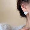 Vintage Heart Stud Piercing Earrings For Women Girl Korean Fashion New Trendy Jewelry Accessories Gift Party Daily