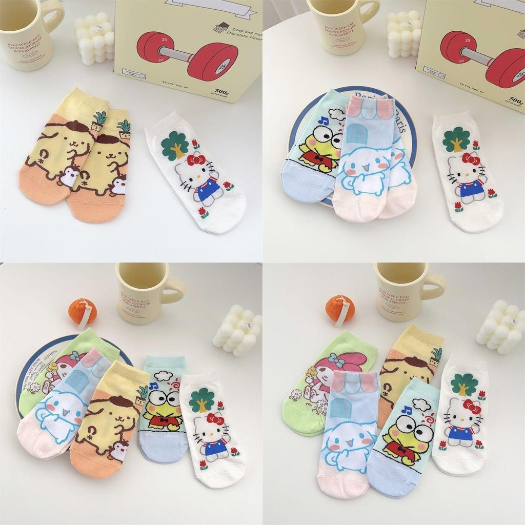 Niedliche Cartoon-Baumwollsocken für Mädchen, atmungsaktiv und rutschfest, kurze, unsichtbare Socken mit Motiven für Frühling/Sommer)
