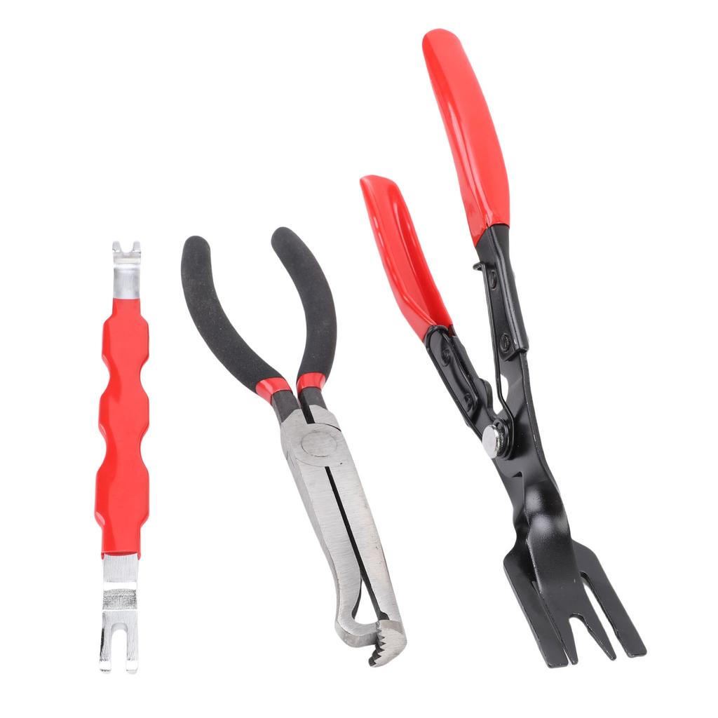3PCS Electrical Connector Pliers Straight Disconnect Pliers Clamp Removal Pliers and Pry Bar for Car Truck Maintenance