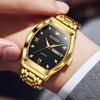 OLEVS Men's Stylish Business Watch, Popular Waterproof Quartz Watch with Luminous Movement and Date Display, Black