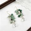 "Zixiao Condensation" Mori Super Immortal Crystal Fringed Earrings Handmade Beaded Earrings Women's Long New Chinese Earrings