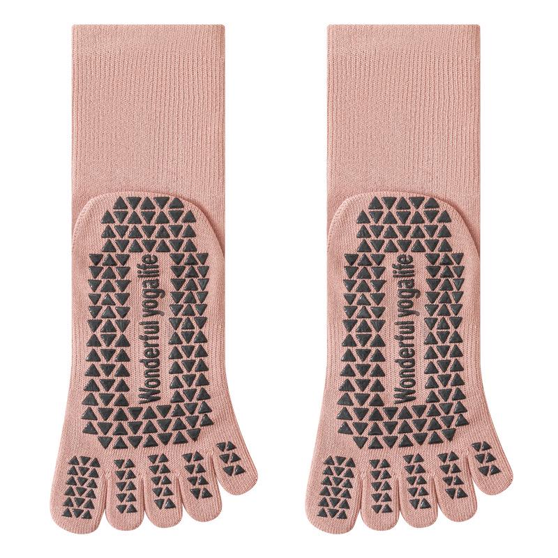 Women's Non-Slip Five-Toe Yoga & Pilates Socks - Professional Cotton Split-Toe Design