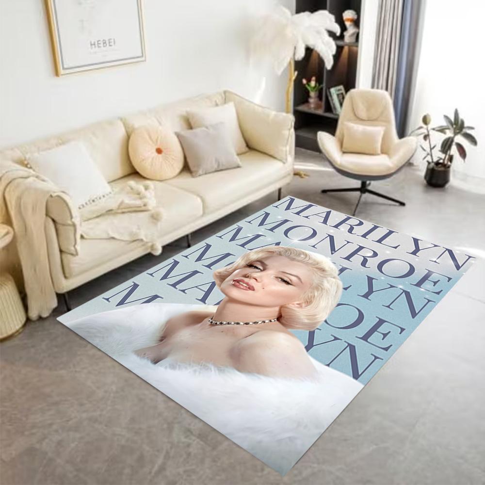 Tappeto da Pavimento Iconico di Marilyn Monroe Tappeto per Ufficio Adatto per Balcone Stanze dei Giochi Corridoio Ingresso Tappeto Antiscivolo Decorazione Ufficio Anime Regalo per Festival