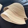 Women'S Crochet Knit Bucket Hat Lightweight Hollow Out Summer Sun Hat Breathable Beach Hat For Travel Outdoor Uv Protection