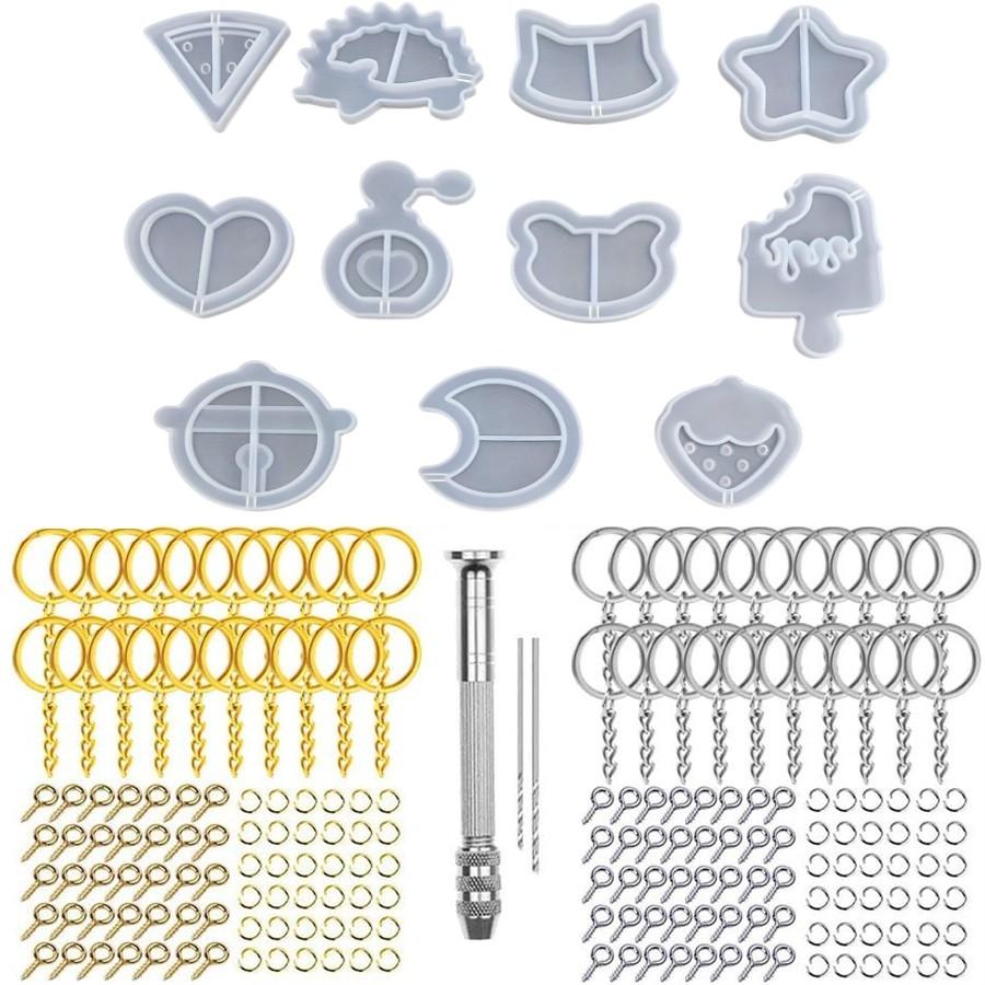 Silikonharzformen für Tier-Eiscreme-Spielkonsolen Epoxidharzformen für Schlüsselanhänger Harzschmuckformen für Harzguss von Schlüsselanhängern Quasten