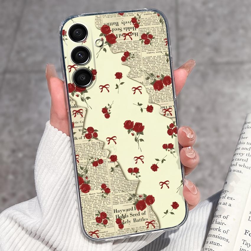 Casing For Samsung A16 A17 A15 A14 A13 A12 A10 A26 A25 A24 A23 A22 Phone Cover Cute Penguin Pattern Transparent Silicone Shell For Samsung Bumper Case
