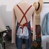 Wear-resistant Cross Back Denim Apron Dirt-resistant Studio Work Clothes Painting Apron  Waiter