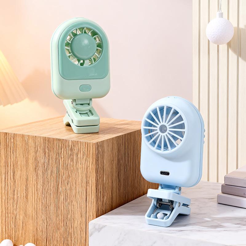 Summer New Style Mini Clip-on Portable Small Fan with Three-speed Settings and Detachable Blades - Student Handheld Electric Fan Fairie