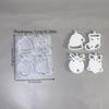 Christmas Themed Figurines Mold Silicone Texture for Handmade Ornaments Holiday Decorating and Creative Art Projects