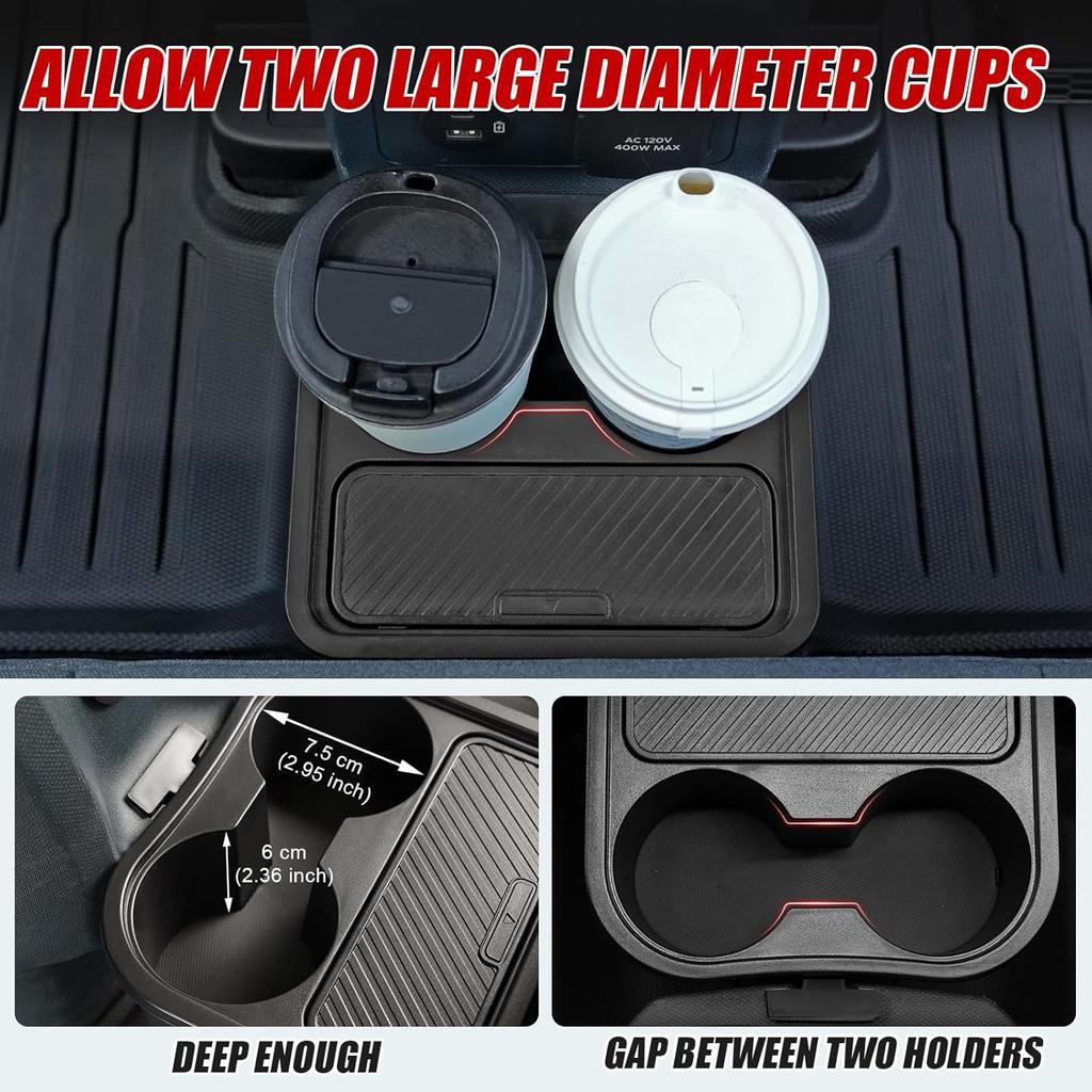Mabett Trash Can For Ford Maverick 2025 2024 , Multi-Function Maverick Accessories, Trash Bin With Cup Holder, Extra Rear Storage Box