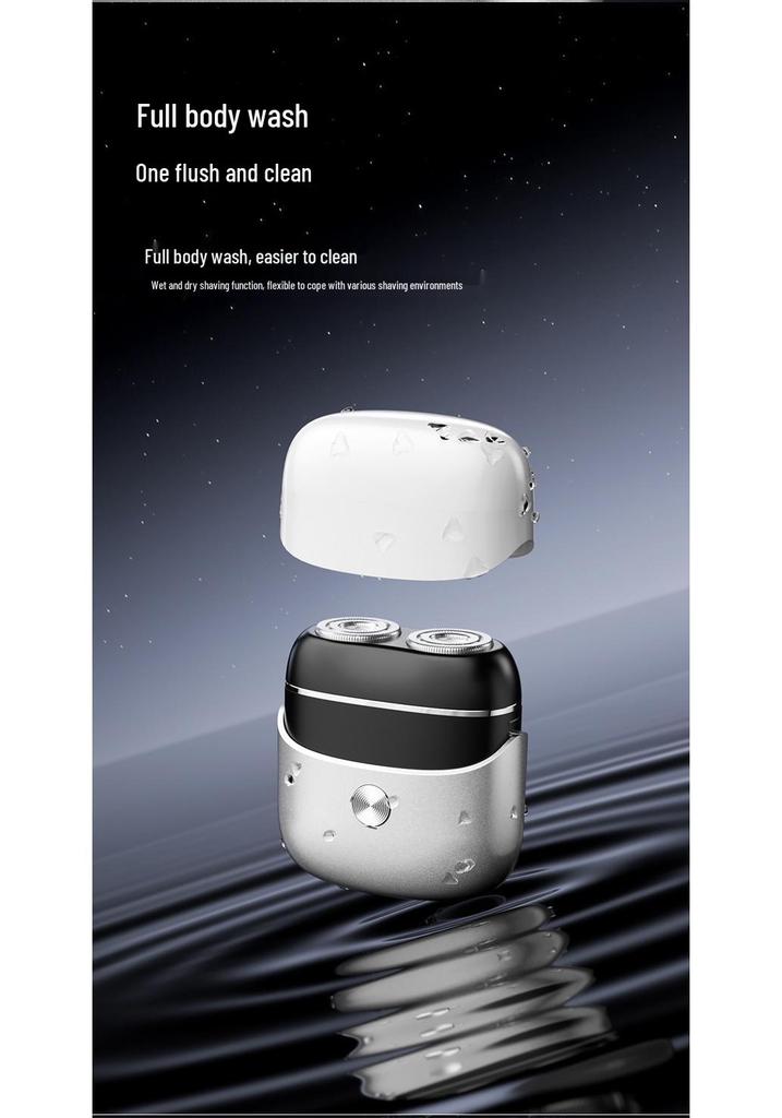 Compact Magnetic Electric Shaver, Whole Body Washable, Portable for Home & Travel