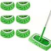 XINSHEYE Floor Mop Replacement Mop X Pack of 6 Cloths, Wet/Dry Pads, Removable, 25.4cm 11.5cm (Green),