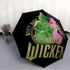 1pc Wicked Custom Name Automatic Folding Umbrella - Compact 8-Rib Design, Durable Plastic & Iron, Daily Use 042