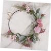 Zerodeko Door Wreath Garland Hoop Indoor Plants Artificial Garland Anthurium The Flowers Iron Metal Hoop Wreath Front Door Hoop Wreath