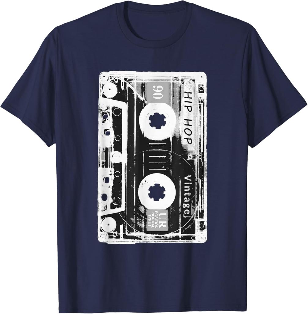 Vintage Cassette Tape Hip Hop Music 80s 90s Retro Distressed T-Shirt