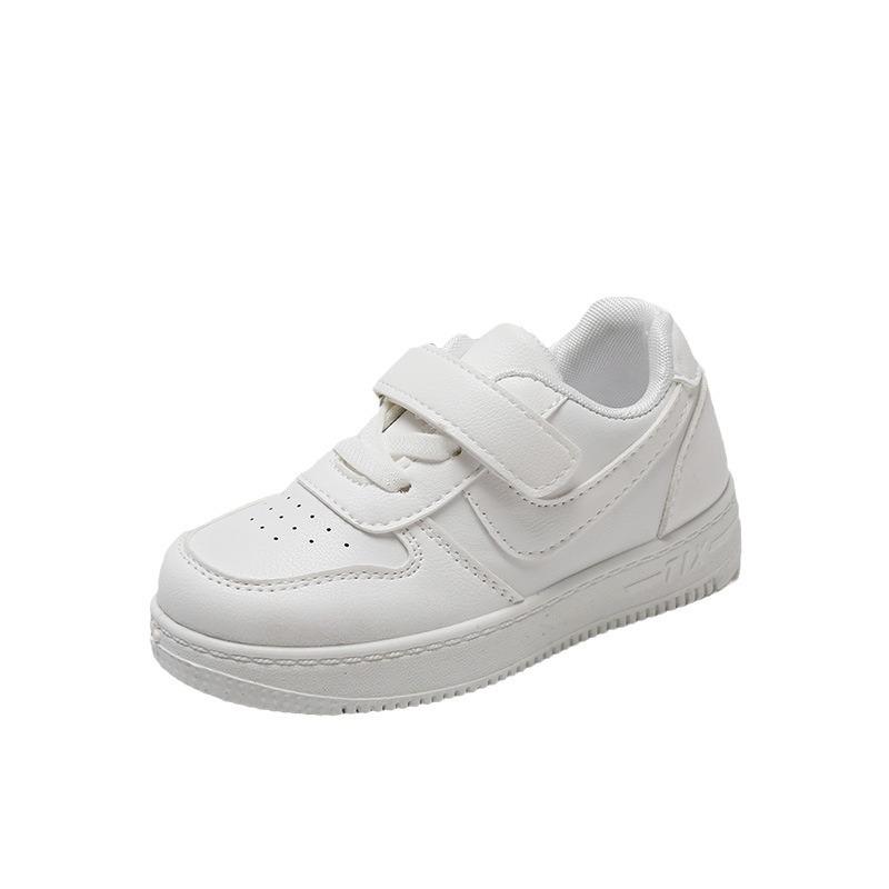 Children's white sneakers for boys and girls, spring soft-soled shoes, new student sports shoes, white girls' shoes