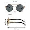 Retro Oval Metal Sunglasses for Women Men Luxury Fashion Brand Punk UV400 Stylish Shades Unisex
