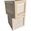 Reinforced Solid Wood Retro Storage Crate for Display and Storage