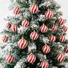 27Pcs Christmas Holiday Decoration Christmas Balls, Christmas Tree Ornaments, Red And White Simple Christmas Pendants