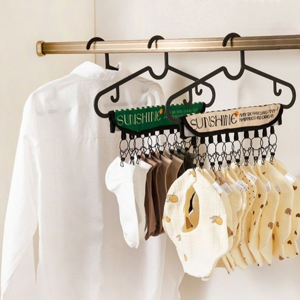 10 Clips Baseball Hat Organizer Rack Portable Foldable Peaked Cap Storage Holder Hanging Saving Space Towel Hanger Clip Scarf