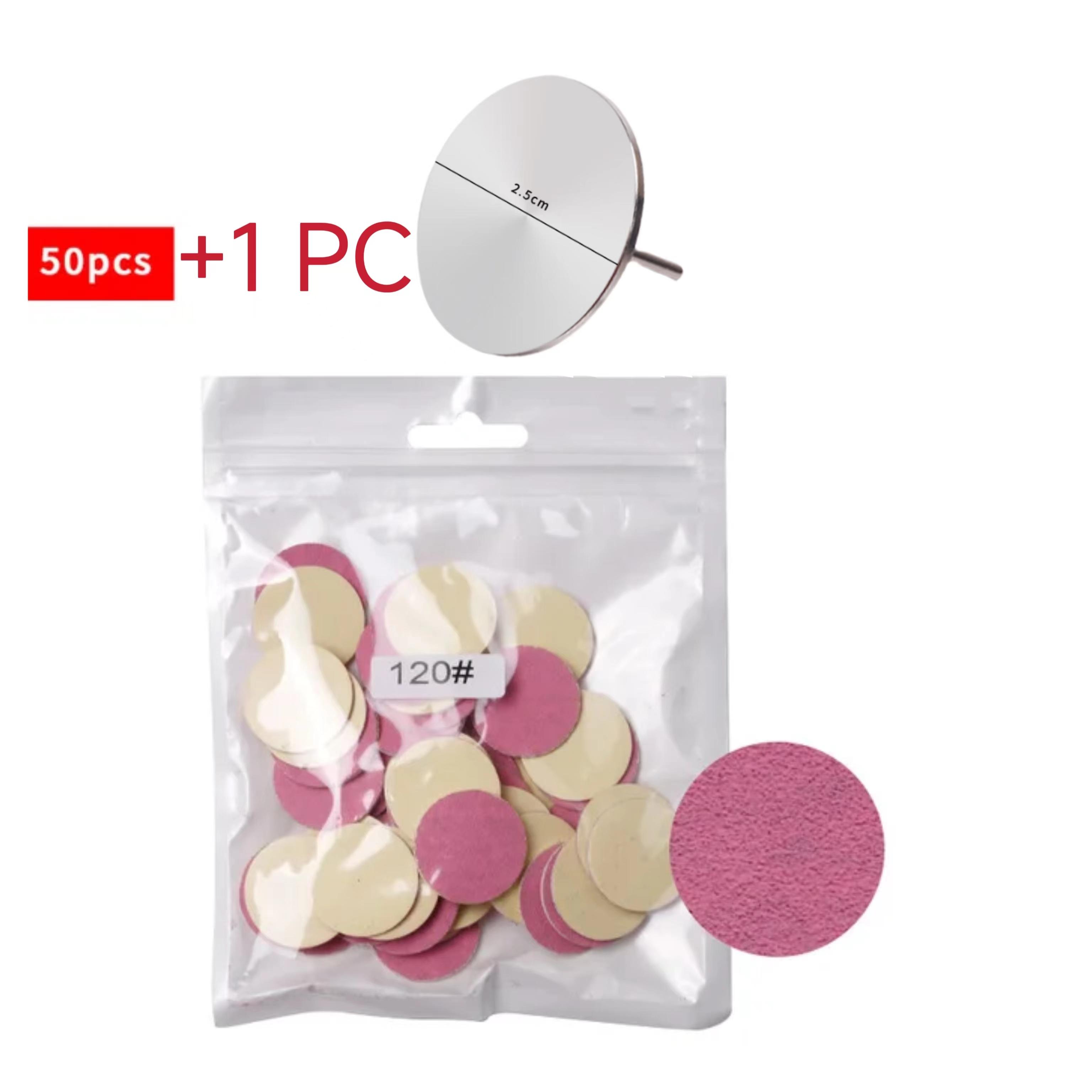 

25 мм наждачная бумага для омертвевшей кожи ног, умная пилка для педикюра, гибкий шлифовальный диск, инструмент, сменные насадки, пилки для кутикулы, мозоли 120# with disc розовый
