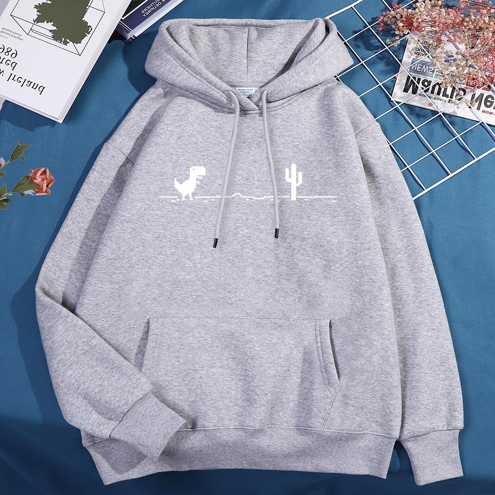 Network Malfunction Little Dinosaur Hoody Men Hombre Cute PockeNew Thicken Pullover Hoodie T Sweatshirt Autumn Warm O-Nec Hoody