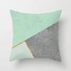 Mint Geometric Cushion Cover Polyester 45X45CM Pillowcase Home Decorative Throw Pillow Covers