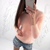 Sweater Jumper Long Sleeve Resistant Autumn Thickened Cold Winter Plush Faux Pearls Decor Sweater Jumper Streetwear