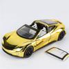 1/24 Tesla Roadster Alloy Electric Sports Car Model Diecasts Metal New Energy Vehicles Car Model Sound Light Simulation Kids Toys Gift