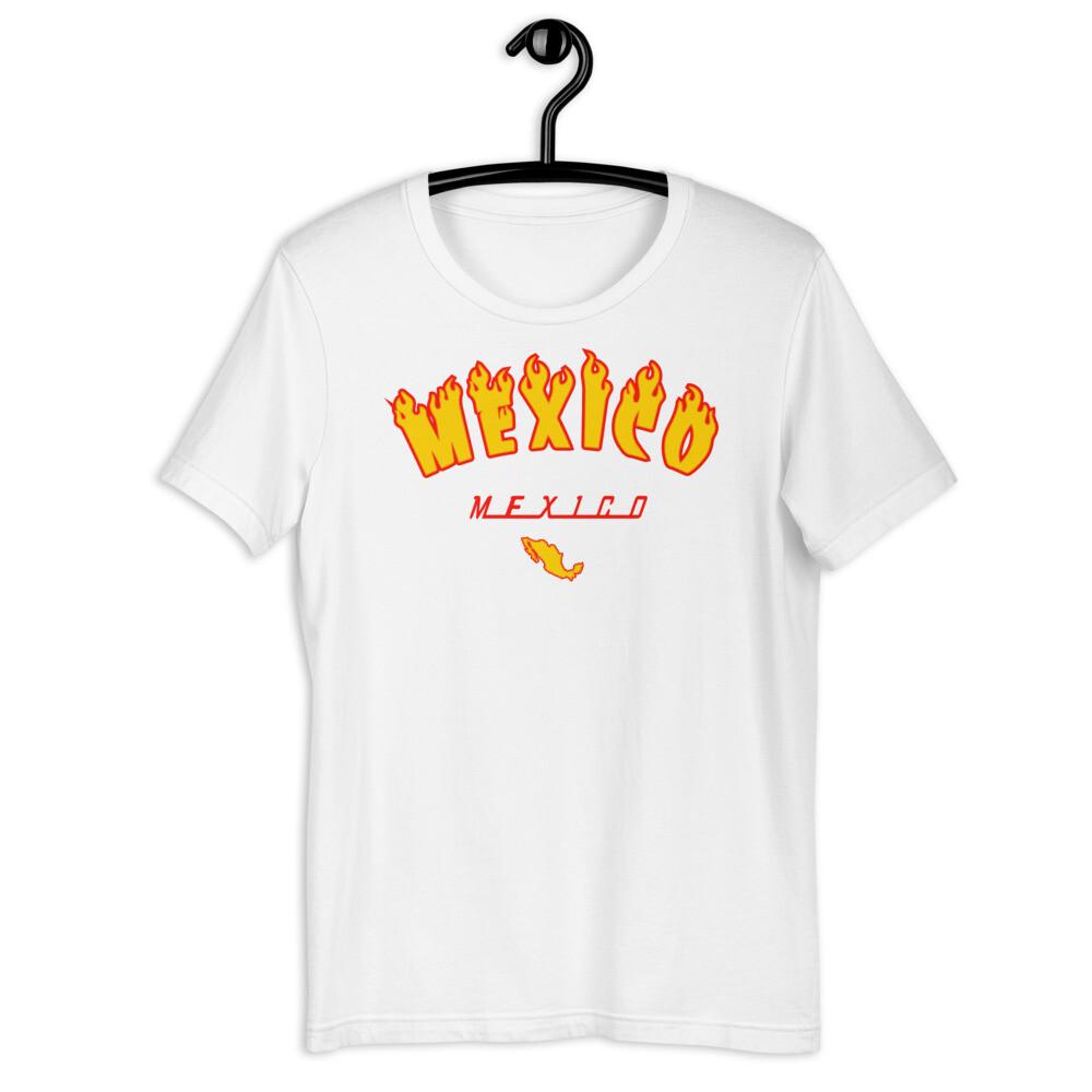 Mexico Fire Flames Unisex t-shirt S разноцветный
