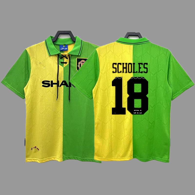 Man L Retro Jersey Football Jersey No. 7 Beckham Cantona C Ronaldo Rooney Giggs Jersey