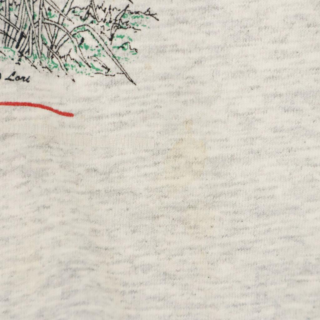 Lee 90s Made in USA Old Short sleeve T-shirt L gray Men's Used