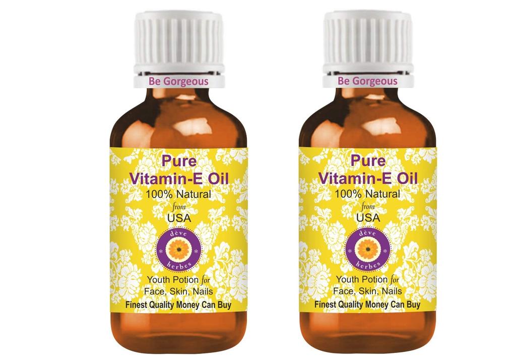 Deve Herbes Vitamin E Oil | Traditionally Extracted | Pure | Non-Sticky | Lightweight | For Skin, Hair & Nails | All Skin Types | Men & Women | 30m
