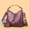 Casual Large Capacity Shoulder Crossbody Bag Fashion Shopper Totes High Quality Vintage Design Leather Bucket Handbags For Women
