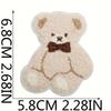 Curly Teddy Bear Embroidery Cloth Towel Embroidery Patch Bag Decoration Embroidery Label Random