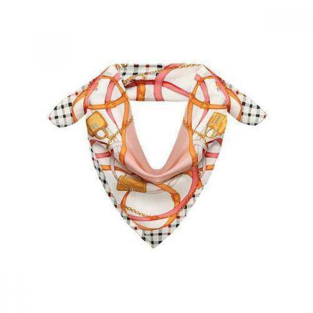 Daks Square Scarf Pink Chain Pattern Dcsc2f142 Single option