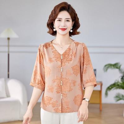 Cămașă de vară în stil western pentru vârstnici de vârstă mijlocie, la modă, stil chinezesc nou, top larg