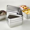 Stainless Steel Fresh-keeping Box with Sealed Lid Leak Proof Plastic Lid Airtight Storage Box Thicken Freezer Lunch Box Containe