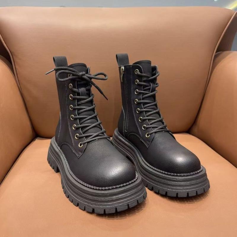 Women's Thick-soled Chunky Heel Boots - New Arrivals for Autumn and Winter - Versatile Shoes - Woolen Boots